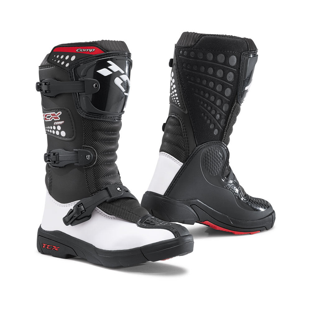 TCX COMP KID BOOTS BLACK/WHITE EU 33