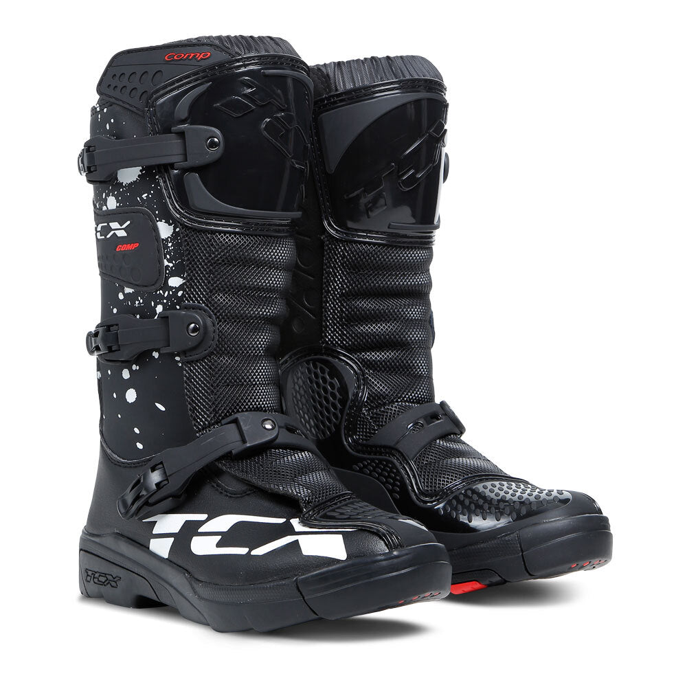 TCX COMP KID BOOTS BLACK/ WHITE 29