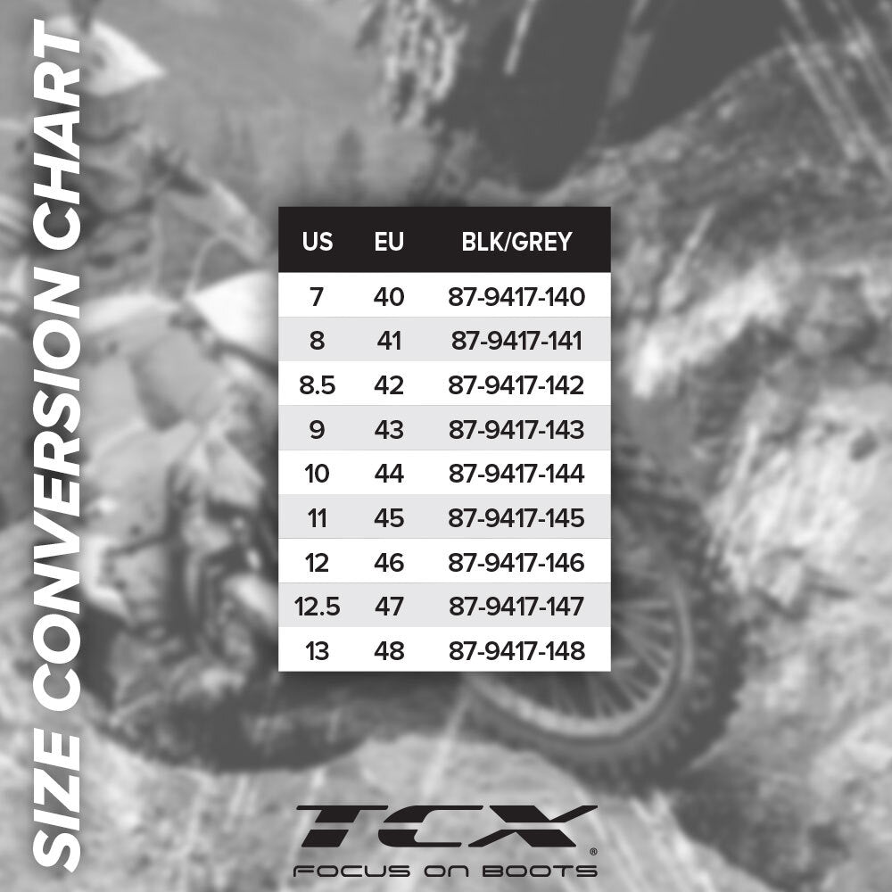 TCX STREET 3 AIR BOOTS BLACK/ GREY EU 48